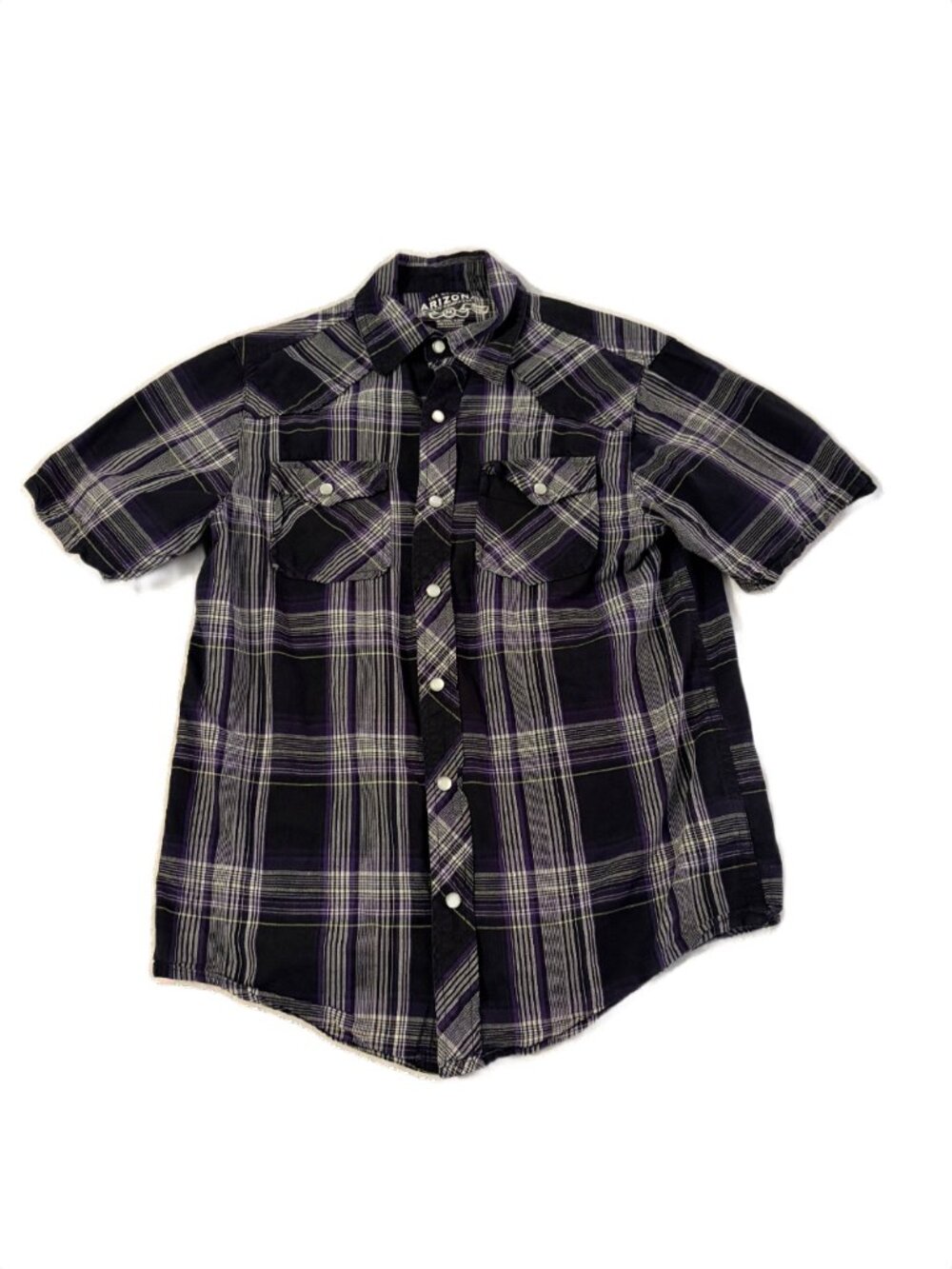 Boys Snap-Down Casual Collared Shirt, Arizona, Size M